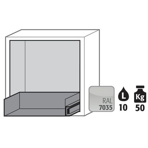 Veiligheidsonderbouwkast UB-S-90 UB90.060.059.050.S_Asecos, Totale hoogte: 600 mm, Totale breedte: 593 mm