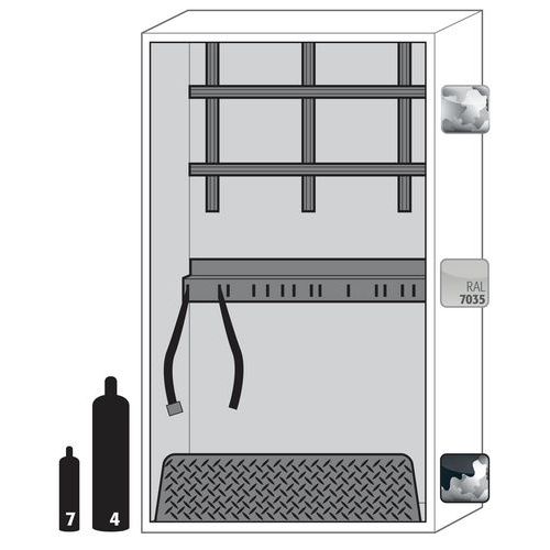 Gasflessenkast G-CLASSIC-30_Asecos, Totale hoogte: 2050 mm, Totale breedte: 1198 mm