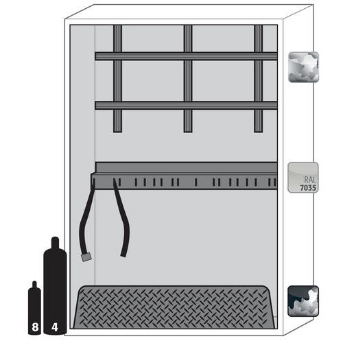 Gasflessenkast G-CLASSIC-30_Asecos, Totale hoogte: 2050 mm, Totale breedte: 1398 mm