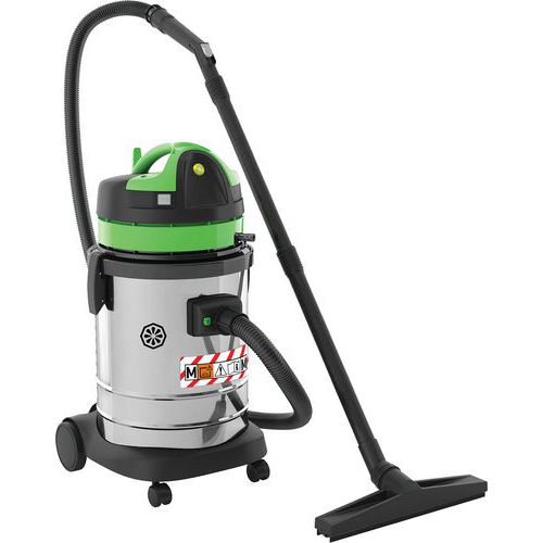 Stofzuiger 1200 W voor filtering van gevaarlijk stof van rvs 33L - ICA