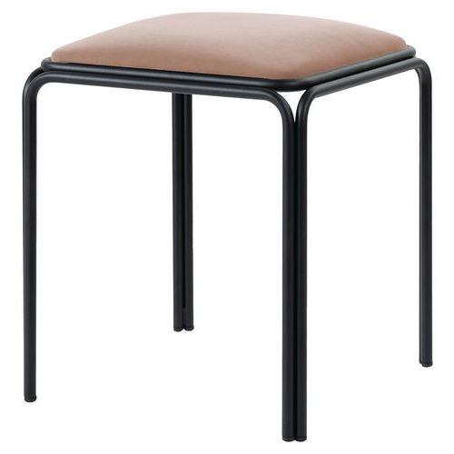 Kruk Bistrot met fluwelen zitting - Set van 4 Kruk Bistrot met fluwelen zitting - Set van 4