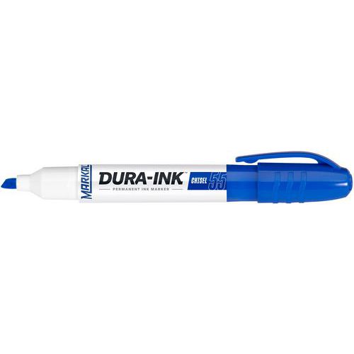 Permanente markeerstift, Kleur: Blauw, Model: DURA-INK 55, Type punt: Schuin, Type: Marker