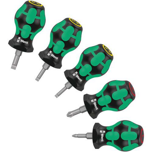 Schroevendraaierset Carburateur sleuf/PH 5 delig - Stubby Set 1 - Wera
