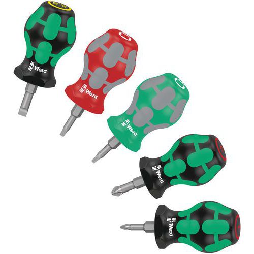 Schroevendraaierset Carburateur sleuf/PH/Robertson Stubby Set 3 - Wera