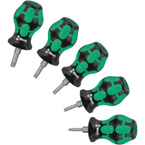 Schroevendraaierset Torx 5 delig - Stubby Set TX1 - Wera