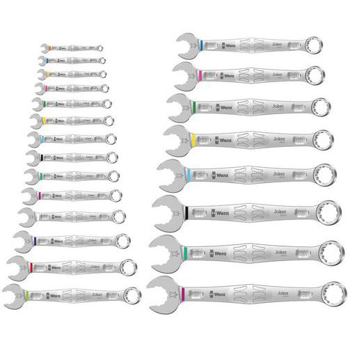 Ringsteeksleutelset - 6003 Joker 22-delig - Wera