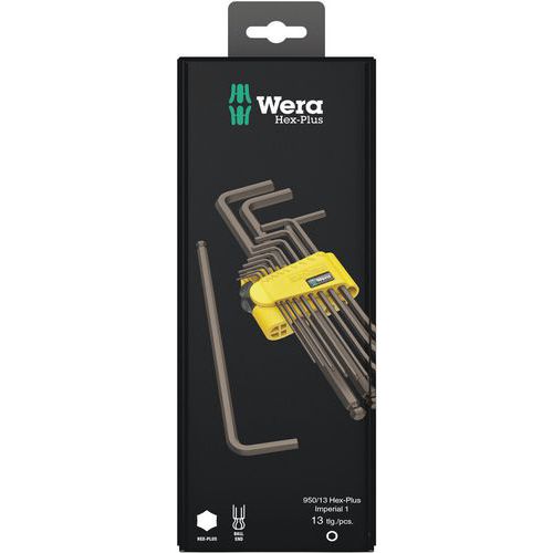Inbussleutelset mannelijk - 950/13 Hex-Plus Imperial 1 SB - Wera