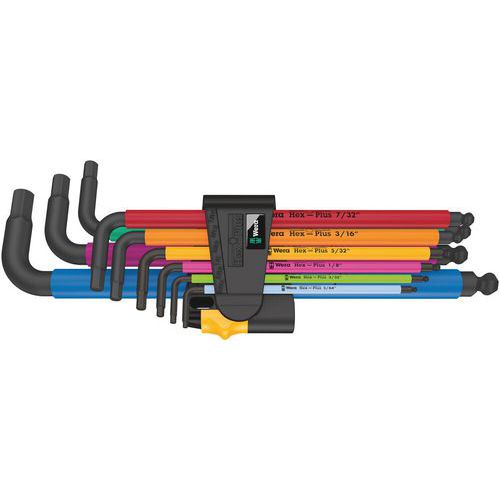 Inbussleutel mannelijk Multicolour imperial - 950/9 Hex-Plus 2 - Wera