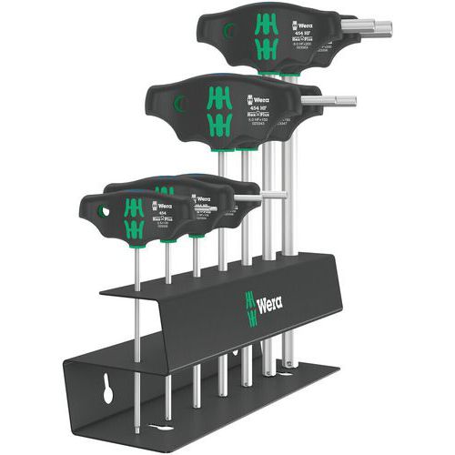Schroevendraaierset met T-greep 7 delig - 454/7 HF Set 2 - Wera
