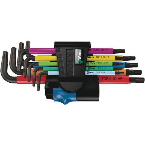 Torx-sleutelset - 967/9 TX Multicolour HF 1 - Wera