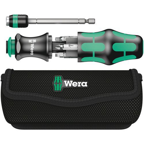 Bithouderset met snelwisselfunctie met etui 7 delig - KK 26 - Wera