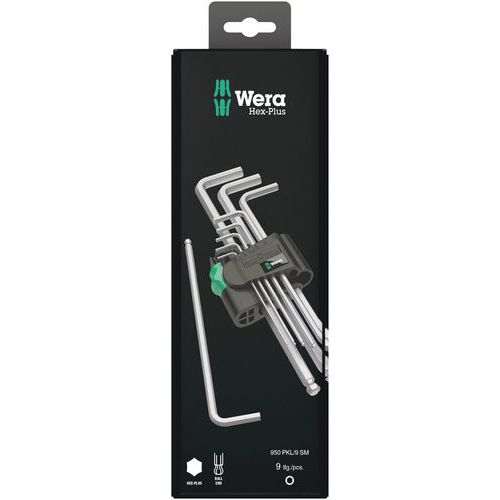 Inbussleutelset metrisch mannelijk - 950/9 Hex-Plus 1 SB SiS - Wera