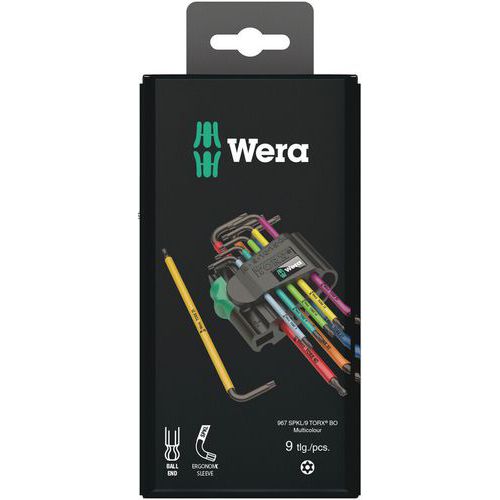 Torxsleutelset mannelijk - 967/9 TXBO Multicolour 1 SB SiS - Wera