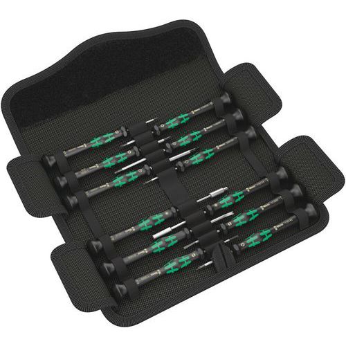 Schroevendraaierset elektronics 12 delig - Kraftform Micro - Wera