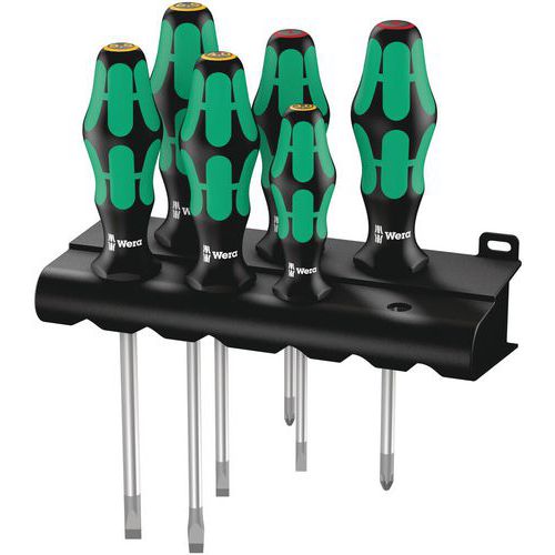Schroevendraaierset Kraftform Plus Lasertip 6 delig - 334/6 - Wera