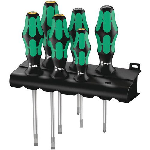 Schroevendraaierset Kraftform Plus Lasertip 6 delig - 334/355/6 - Wera