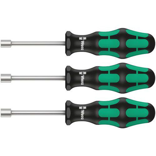 Dopsleutel- / schroevendraaierset 3 delig - 395 HO/3 sanitair - Wera