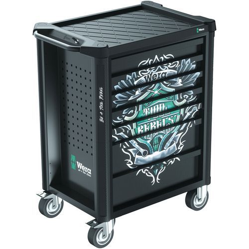Werkplaatswagen Tool Rebel met gereedschap 78 delig - 9700 - Wera