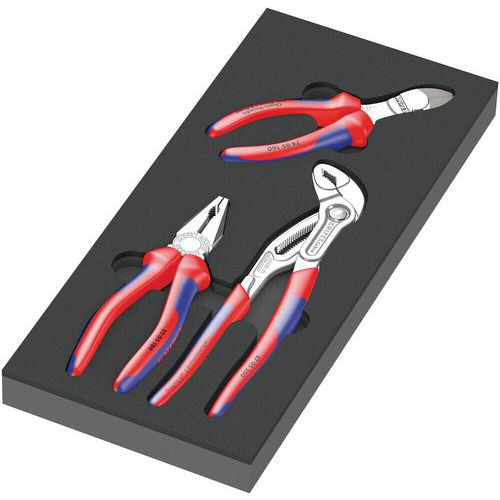 Inlay schuimrubber met 3 tangen - 9780 - Wera