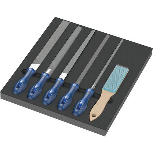Inlay schuimrubber met vijlen 6 delig - 9783 - Wera