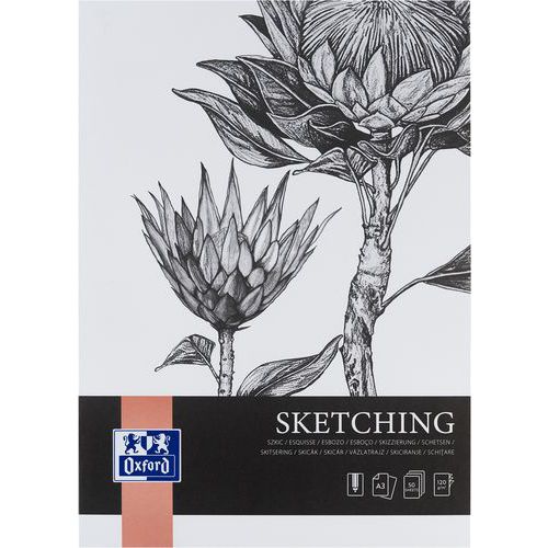 Tekenblok Sketching Art met rug A3 50 p. 120 g - Oxford