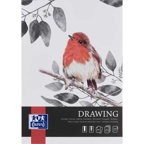 Tekenblok Drawing Art met rug A4 40 p. 160 g - Oxford