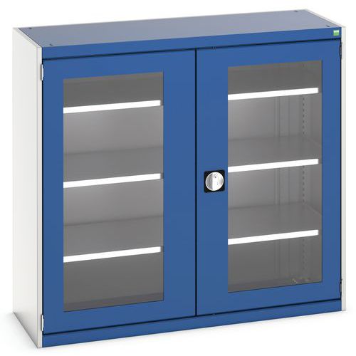 Armoire à portes transparentes Cubio 1300x525x1200mm - Bott