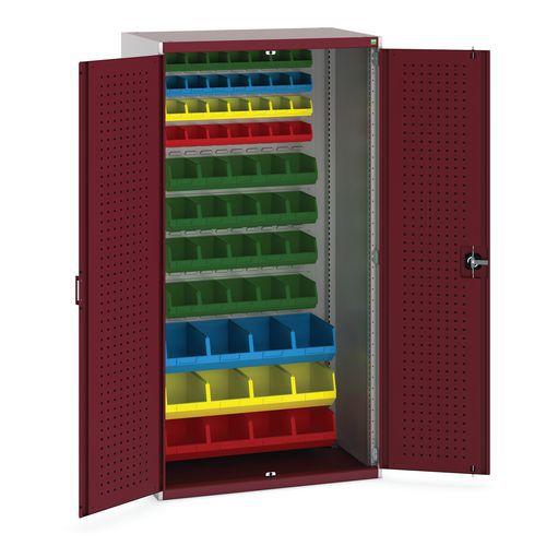Opbergruimte met kast met bakken Cubio SMF-10620-1.18, Totale hoogte: 2000 mm, Totale breedte: 1050 mm