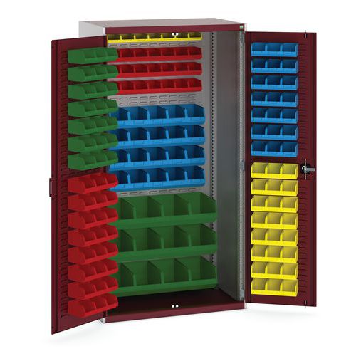 Opbergruimte met kast met bakken Cubio SMF-10620-1.18, Totale hoogte: 2000 mm, Totale breedte: 1050 mm
