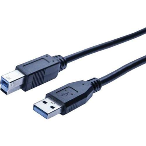 USB 3.0-kabel  type A en B zwart - 3,0 m