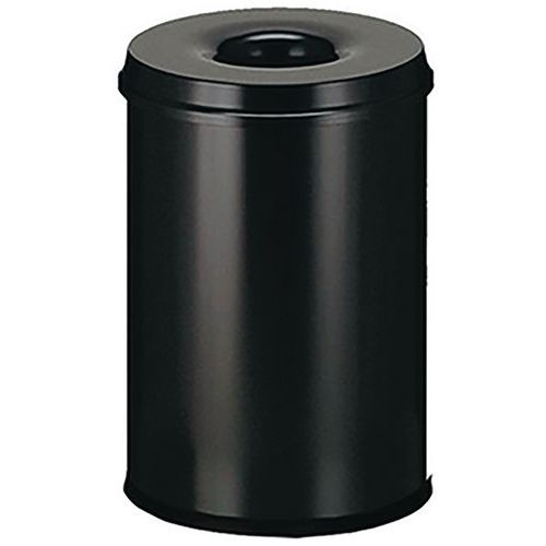 Brandwerende afvalbak Manutan Expert - 20 l tot 110 l - Zwart of grijs