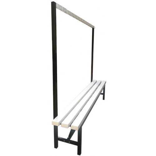 Banc pvc à patères PVC blanc - À monter - Manutan Expert Banc pvc à patères PVC blanc - À monter - Manutan Expert