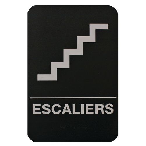 Pictogram Escalier- harde PVC - Zwart