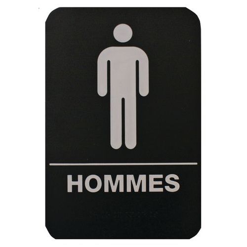 Pictogram Herentoilet - hard PVC - Zwart Pictogram Herentoilet - hard PVC - Zwart