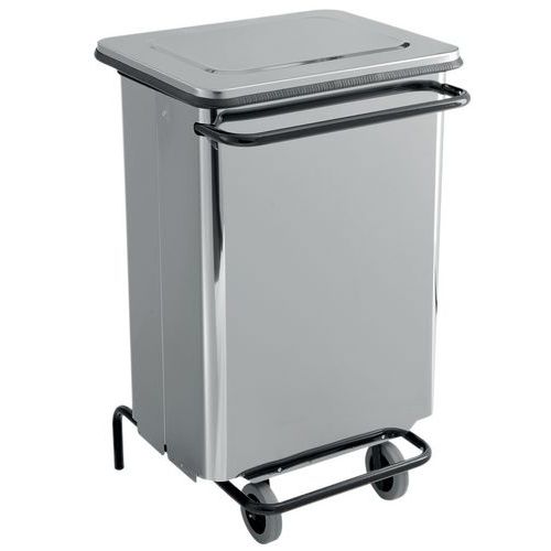 Mobiele container met verwijderbaar pedaal 70 l - Manutan
