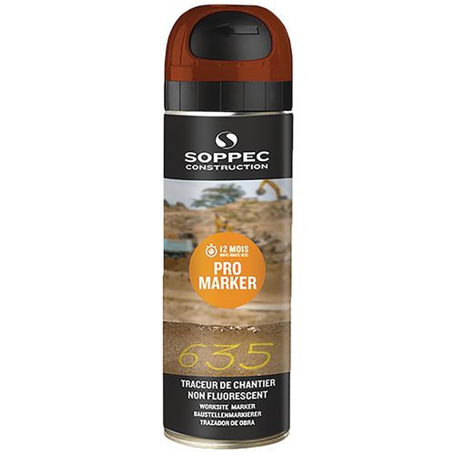 Spuitbus voor niet-fluorescerende terreinmarkering - Pro marker - 500 ml - Soppec