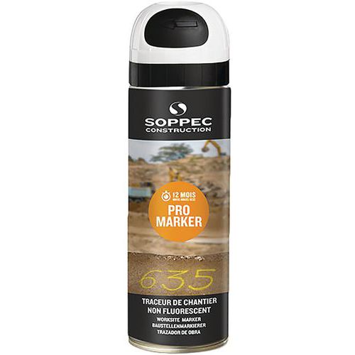 Spuitbus voor niet-fluorescerende terreinmarkering - Pro marker - 500 ml - Soppec