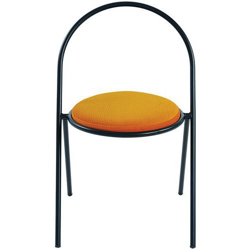 Chaise avec galette en simili-cuir Saturne - Paperflow
