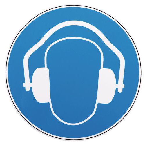 Panneau - Protection auditive obligatoire - Adhésif - Manutan Expert