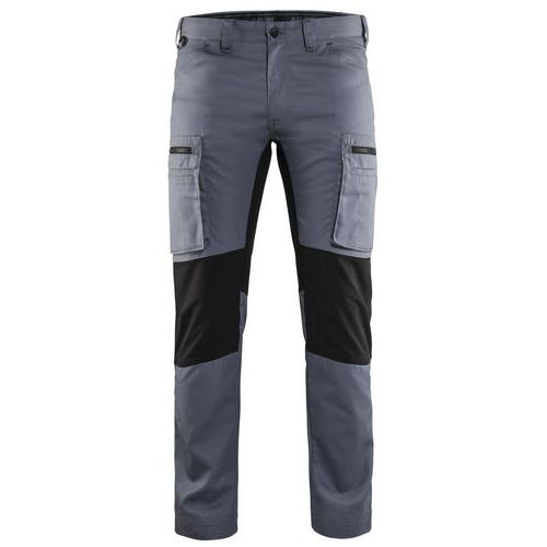 Pantalon services stretch gris/noir