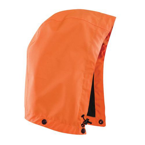 Capuche haute visibilité fluorescente orange, doublure polyester