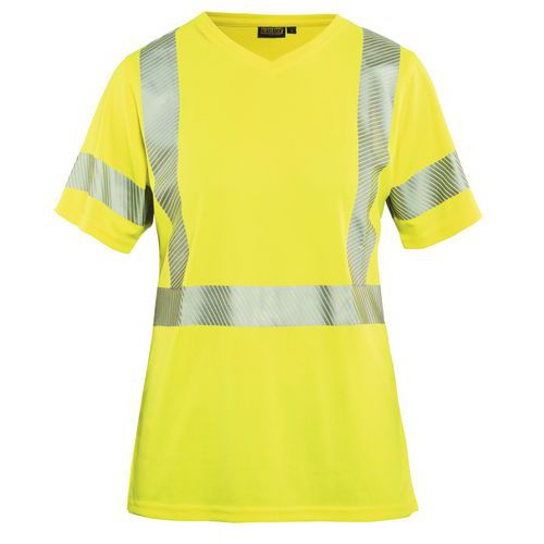 T-shirt Dames High Vis 3336 - ronde hals - geel
