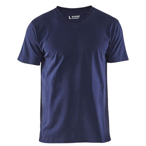 T-Shirt col en V marine