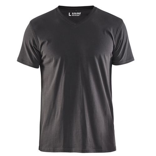 T-Shirt V-hals 3360 - donkergrijs