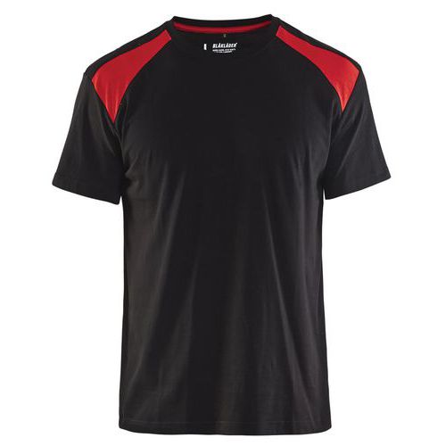 T-shirt noir/rouge