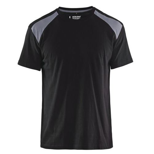 T-shirt Bi-Colour 3379 - zwart/grijs
