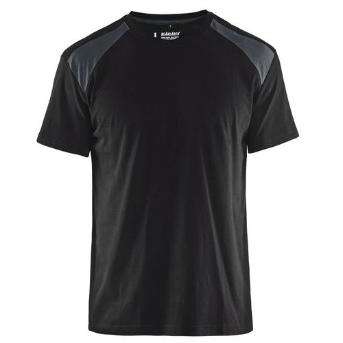 T-shirt Bi-Colour 3379 - zwart/donkergrijs