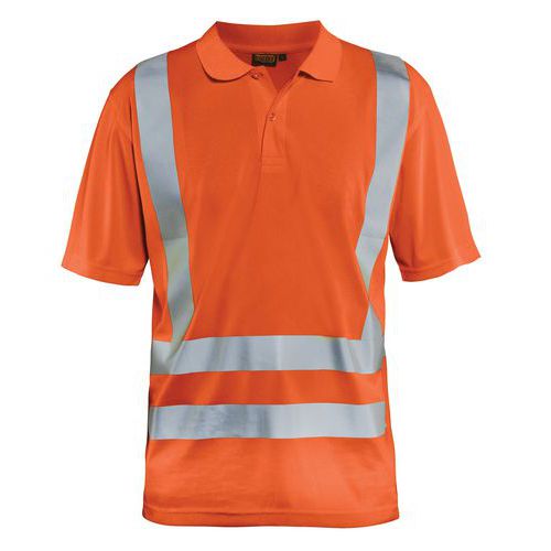 Poloshirt korte mouw knoopsluiting High Vis 3391- fluo oranje