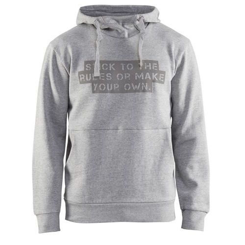 Sweatshirt Hooded Limited Stick to the Rules 9173 - Grijs Mêlee