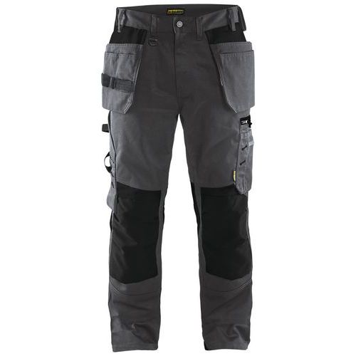 Werkbroek met spijkerzak 1555 - donkergrijs/zwart